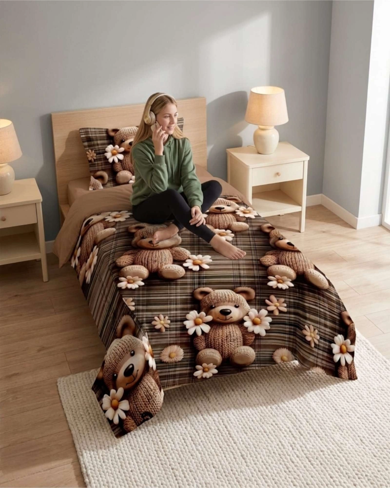QUILT CUBRECAMAS LIGERO VERANO EFECTO 5D CON FUNDAS PLAZA Y MEDIA - 4
