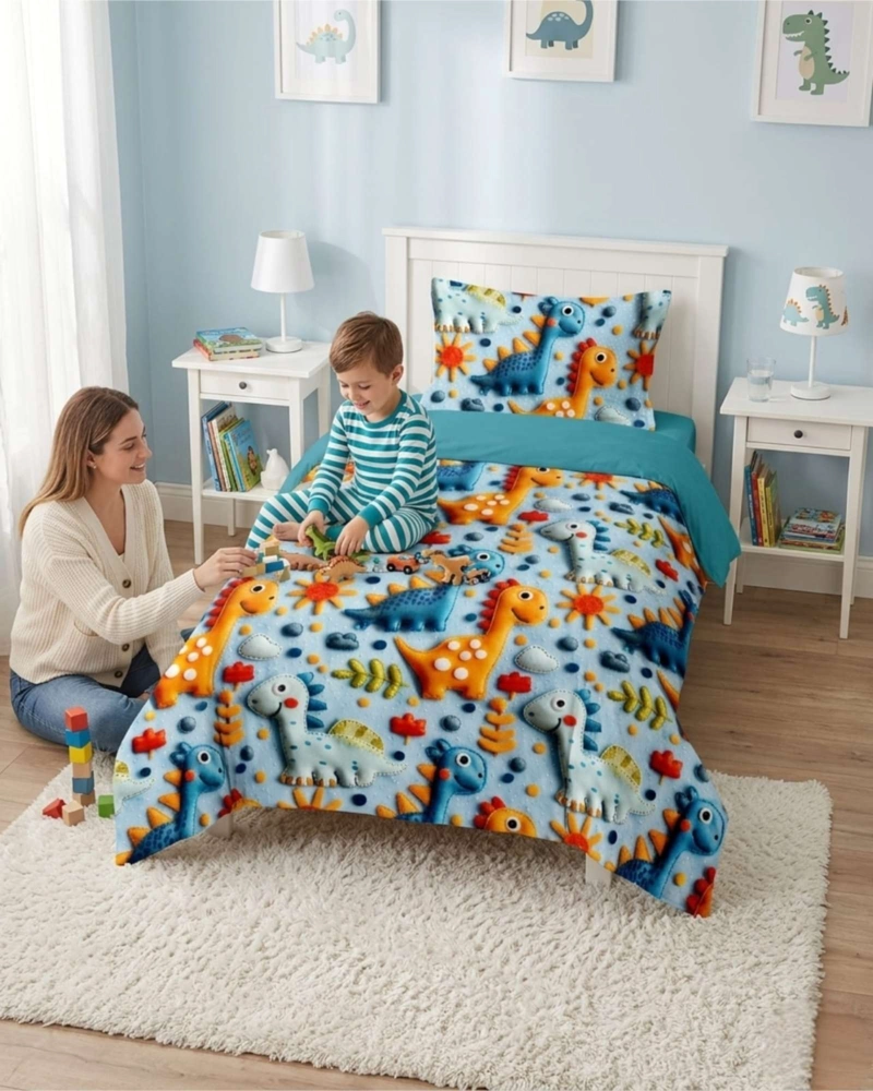 QUILT CUBRECAMAS LIGERO VERANO EFECTO 5D CON FUNDAS PLAZA Y MEDIA - 1
