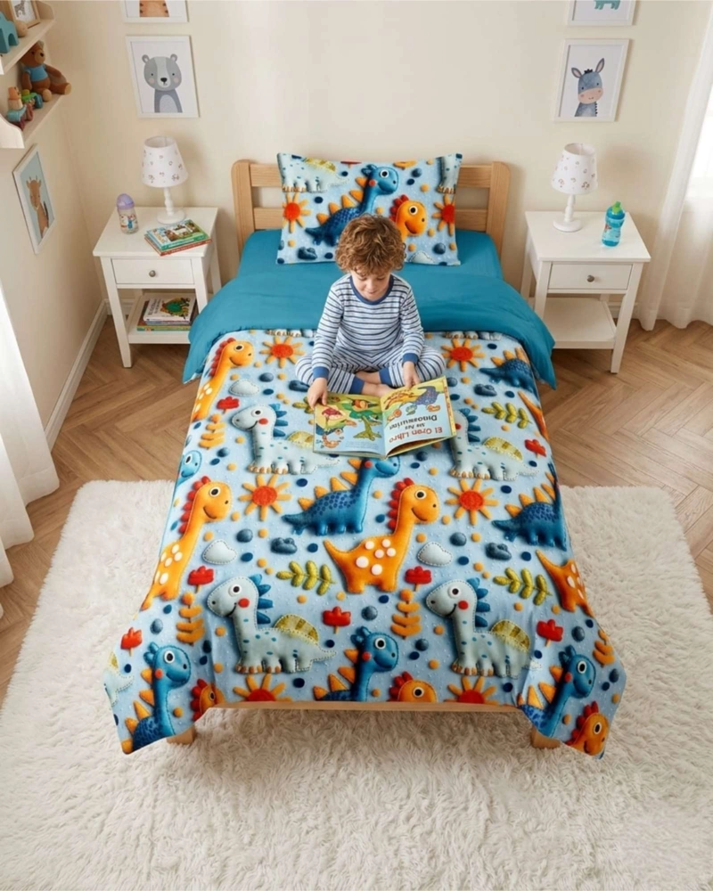 QUILT CUBRECAMAS LIGERO VERANO EFECTO 5D CON FUNDAS PLAZA Y MEDIA - 3