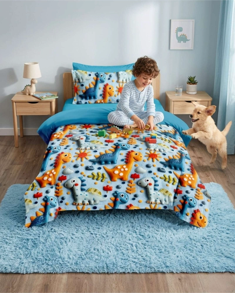 QUILT CUBRECAMAS LIGERO VERANO EFECTO 5D CON FUNDAS PLAZA Y MEDIA - 5