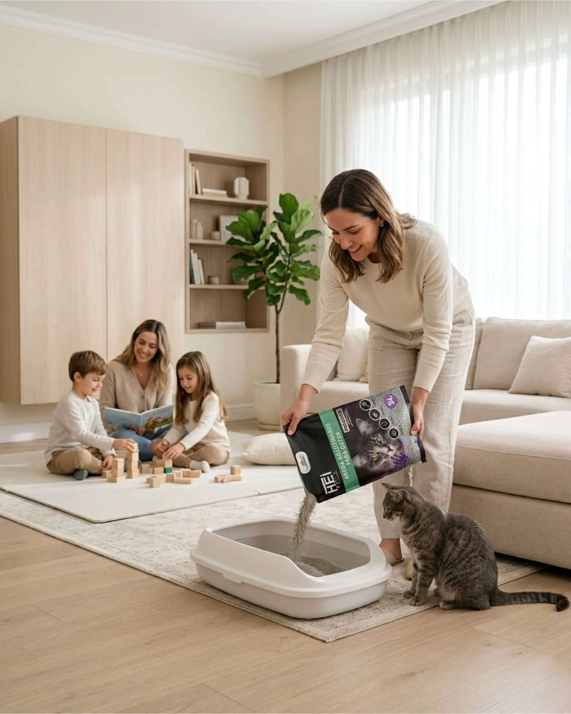 ARENA SANITARIA GATOS CARBON ACTIVO LAVANDA 5L - 1