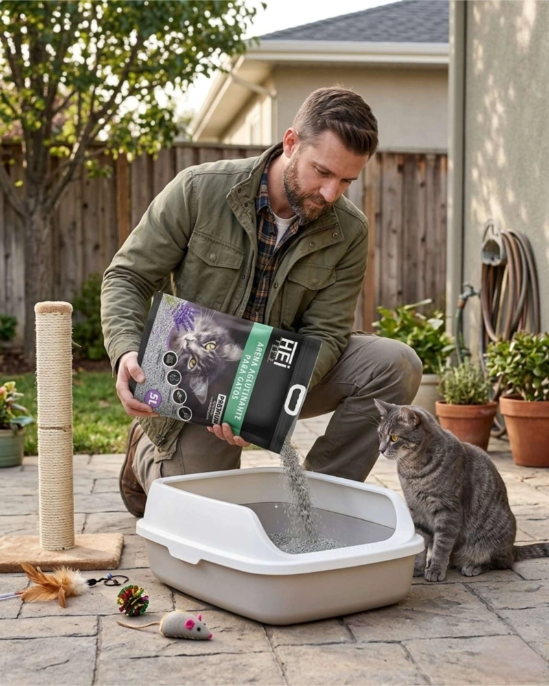 ARENA SANITARIA GATOS CARBON ACTIVO LAVANDA 5L - 3
