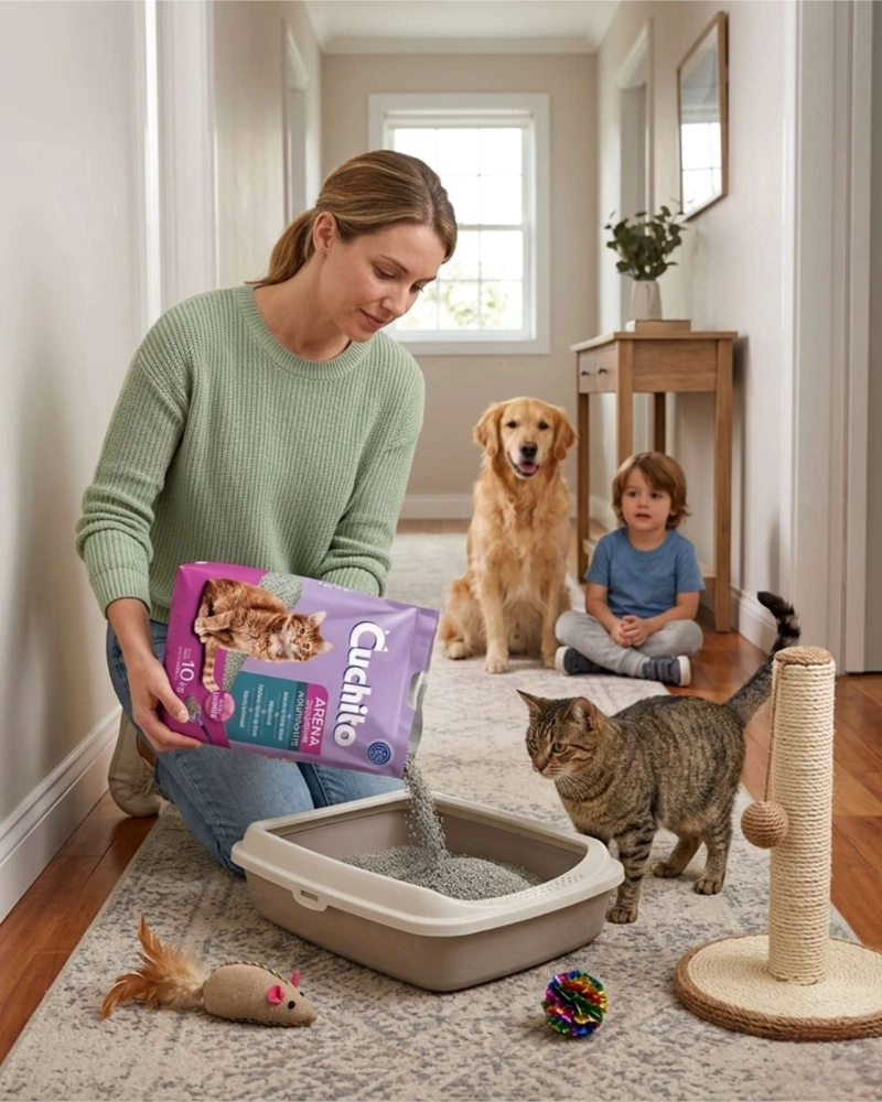 ARENA PARA GATOS AGLUTINANTE SANITARIA LAVANDA 10 KG - 3