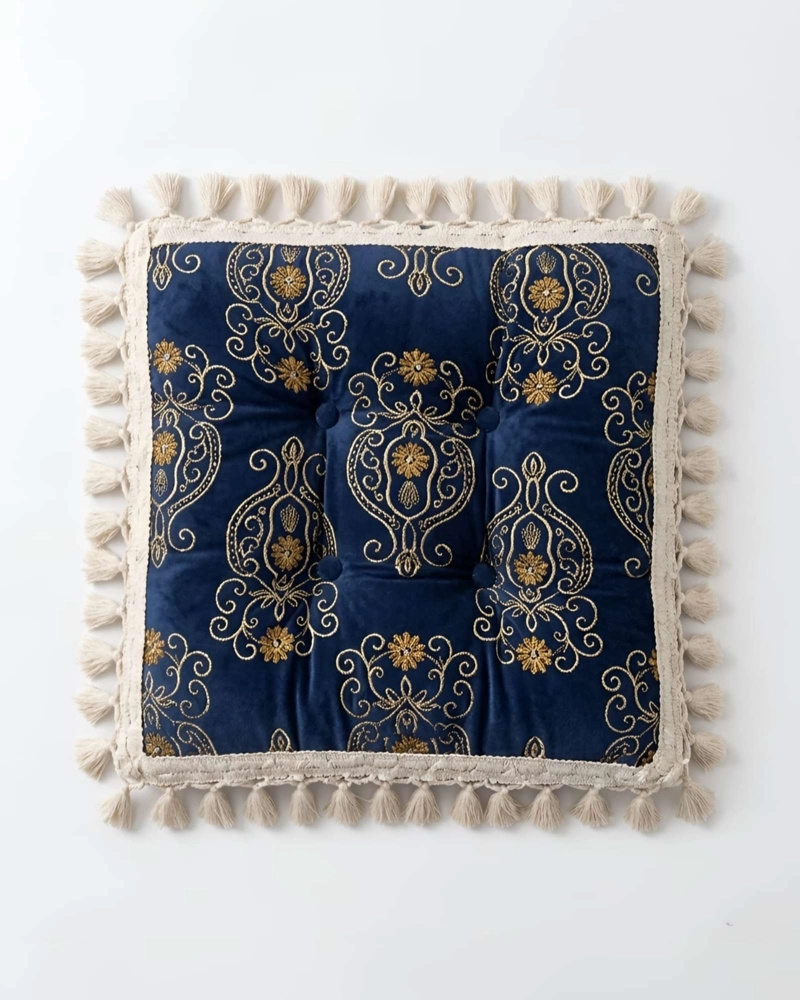 SET 6 COJINES PARA SILLA CON FLECOS ESTILO BOHO CHIC - 5