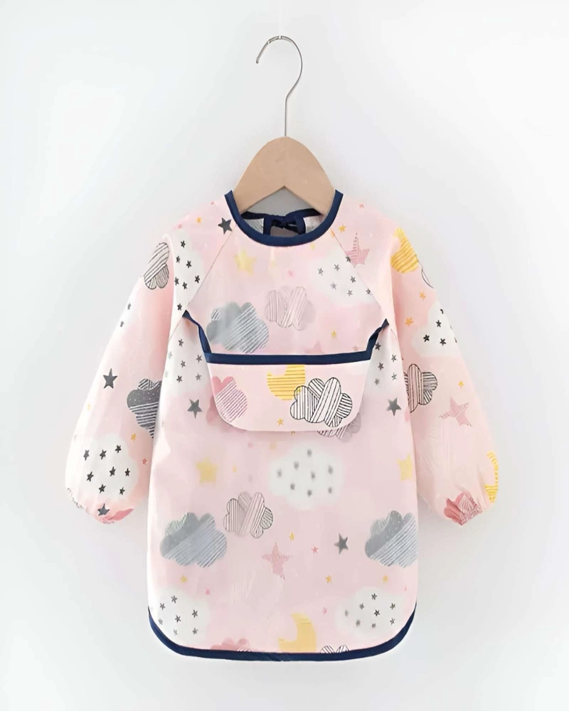 BABERO DE MANGA LARGA IMPERMEABLE PARA BEBE S ALIMENTACION - 6