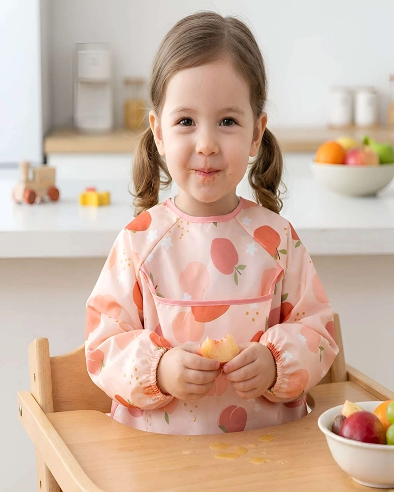 BABERO DE MANGA LARGA IMPERMEABLE PARA BEBE S ALIMENTACION - 1