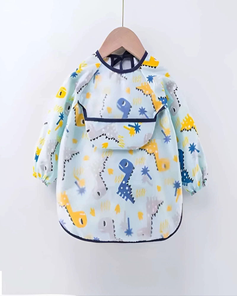 BABERO DE MANGA LARGA IMPERMEABLE PARA BEBE S ALIMENTACION - 6