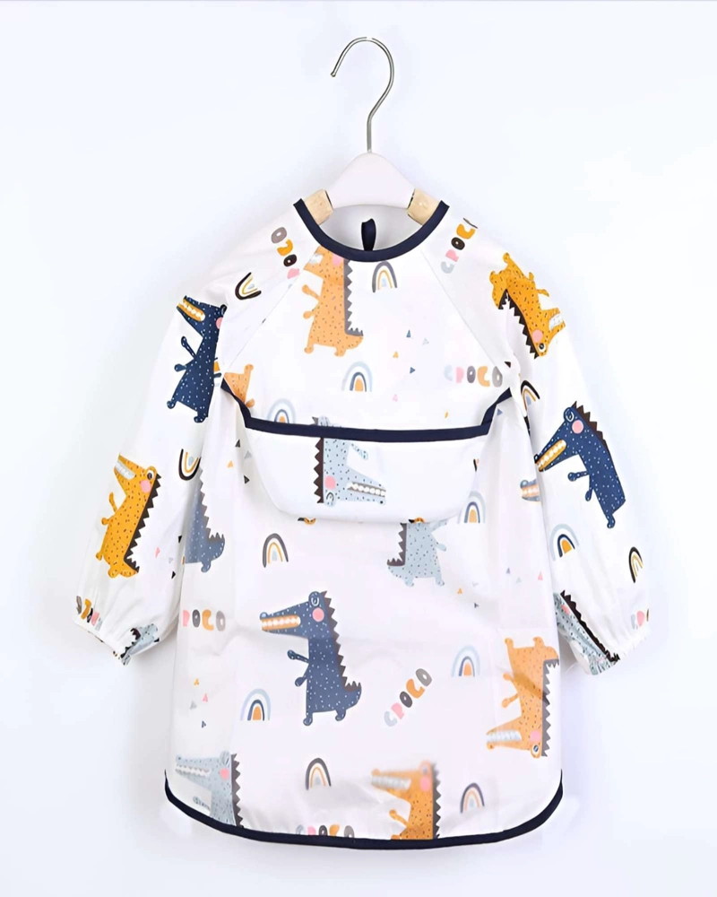 BABERO DE MANGA LARGA IMPERMEABLE PARA BEBE S ALIMENTACION - 6