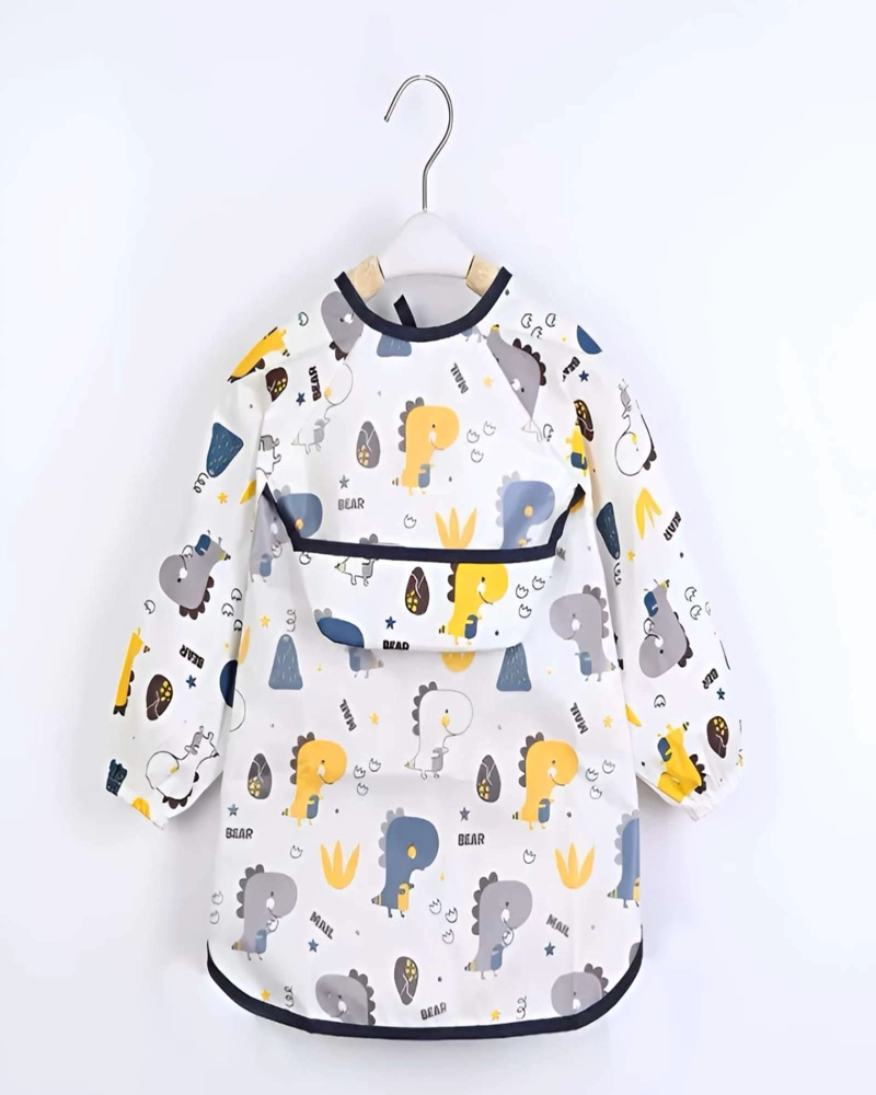 BABERO DE MANGA LARGA IMPERMEABLE PARA BEBE S ALIMENTACION - 6