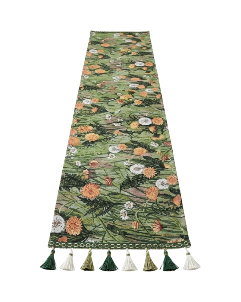 CAMINO DE MESA DECORATIVO DISEÑO FLORES 33X180 CM - 6