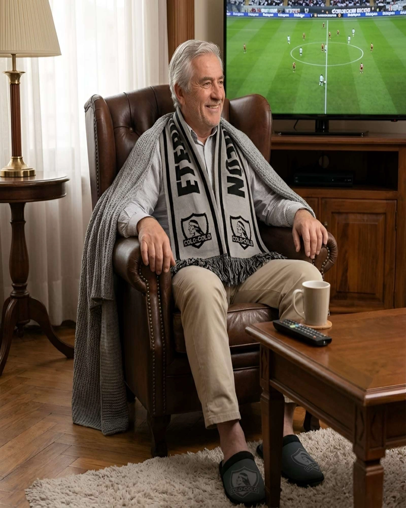 PACK HINCHA ALBO: SET DE PANTUFLAS Y BUFANDA COLO-COLO TALLA L - 1