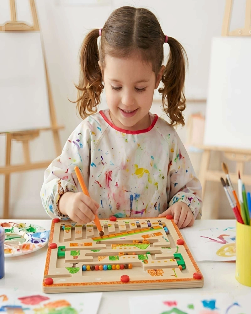 LABERINTO MAGNETICO MADERA MONTESSORI JUGUETE DIDACTICO - 1