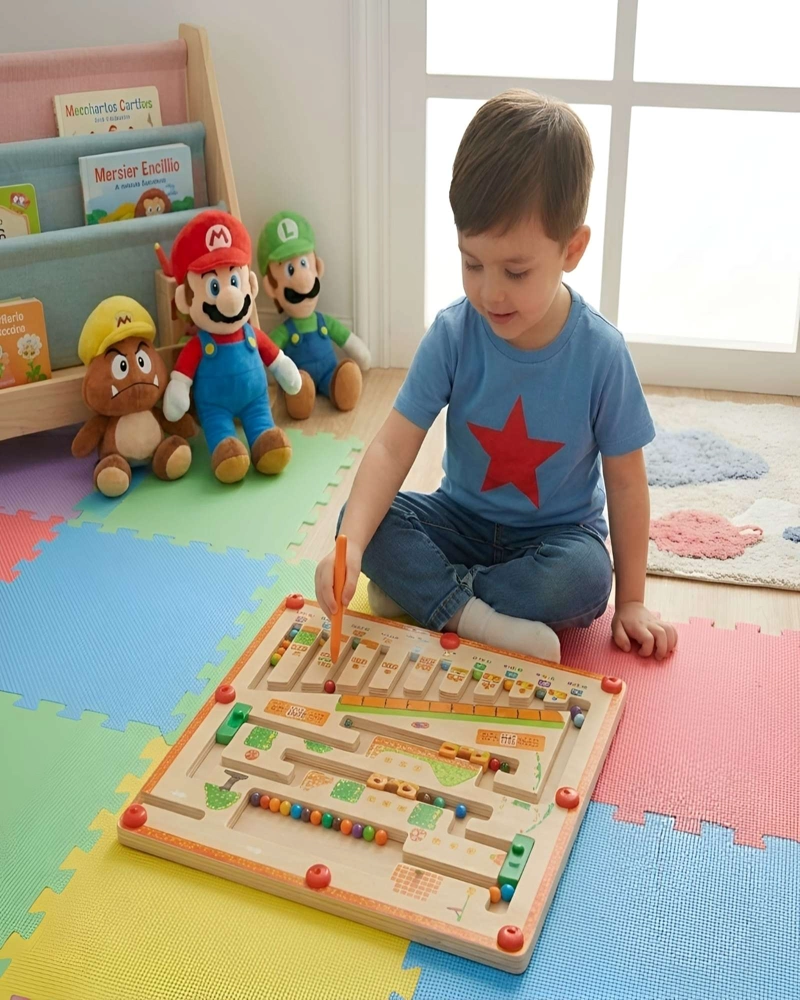 LABERINTO MAGNETICO MADERA MONTESSORI JUGUETE DIDACTICO - 4