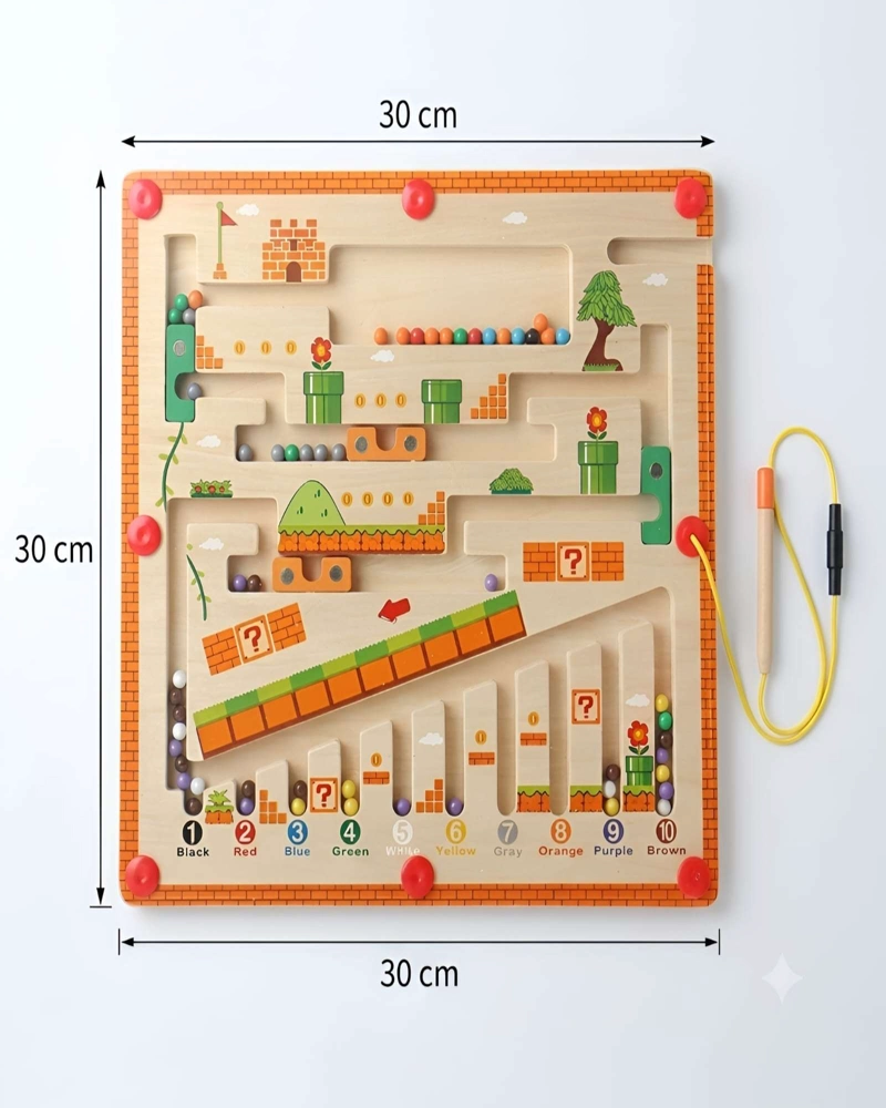 LABERINTO MAGNETICO MADERA MONTESSORI JUGUETE DIDACTICO - 5