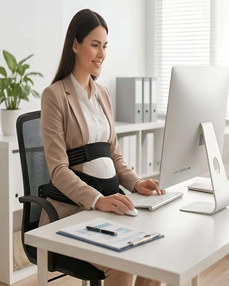 FAJA CINTURON SOPORTE EMBARAZO ABDOMINAL LUMBAR ERGONOMICO - 1