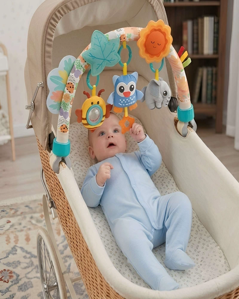 ARCO DE JUEGOS PARA COCHE O SILLA DE AUTO - JUGUETE ESTIMULANTE PARA BEBE - 5