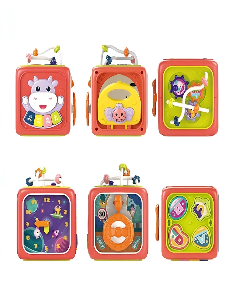CUBO DE ACTIVIDADES DIDACTICO 6 EN 1 PARA BEBES - 6