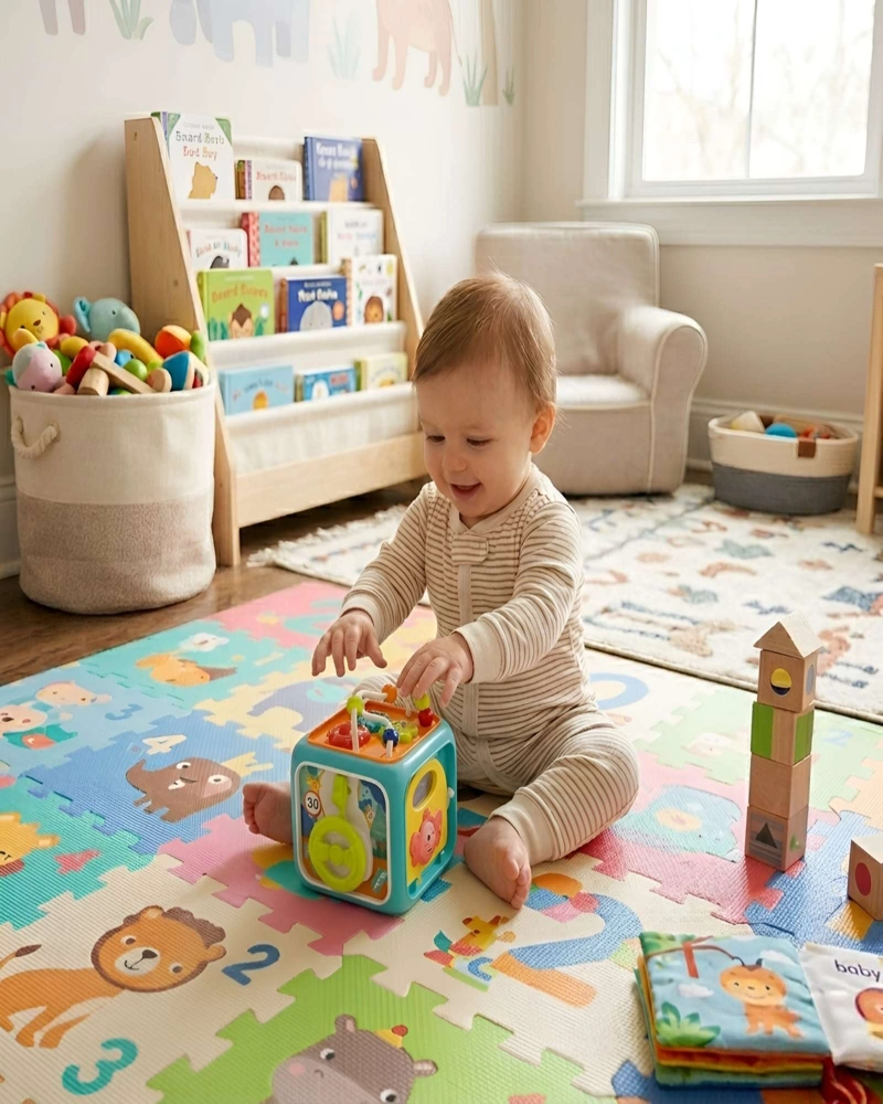 CUBO DE ACTIVIDADES DIDACTICO 6 EN 1 PARA BEBES - 2