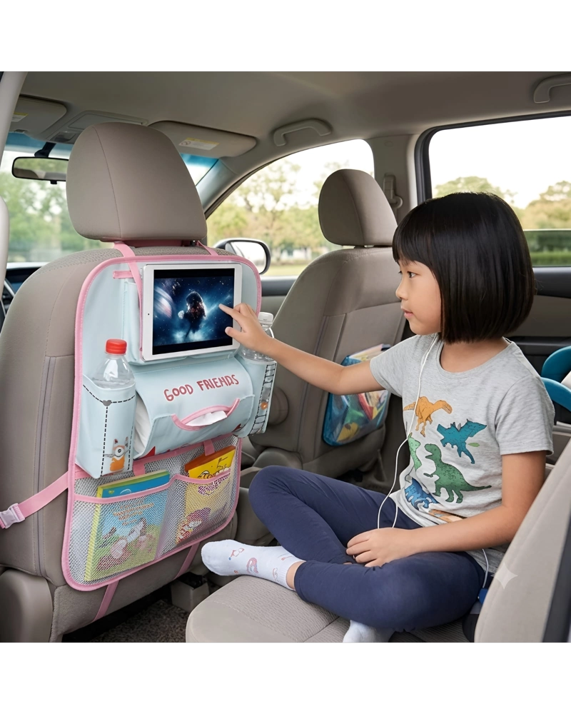 PACK DE 2 ORGANIZADORES DE ASIENTO TRASERO CON SOPORTE PARA DISPOSITIVOS - 2