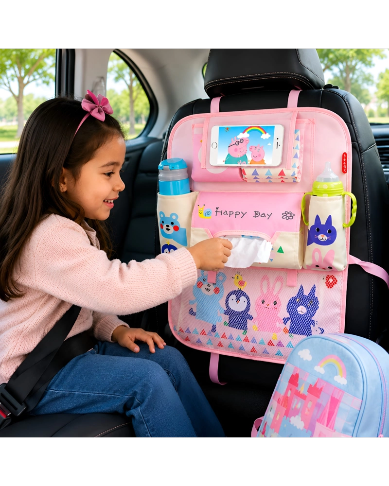 PACK DE 2 ORGANIZADORES DE ASIENTO TRASERO CON SOPORTE PARA DISPOSITIVOS - 6