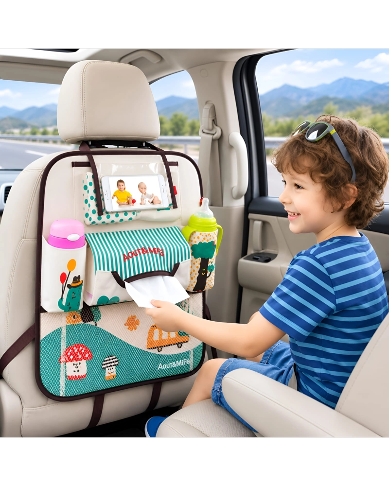ORGANIZADOR DE ASIENTO TRASERO CON SOPORTE PARA DISPOSITIVOS - 1