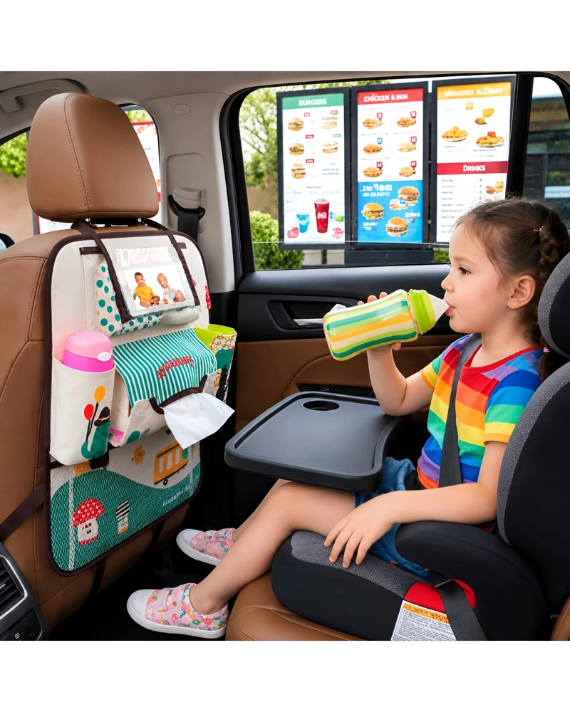 ORGANIZADOR DE ASIENTO TRASERO CON SOPORTE PARA DISPOSITIVOS - 2