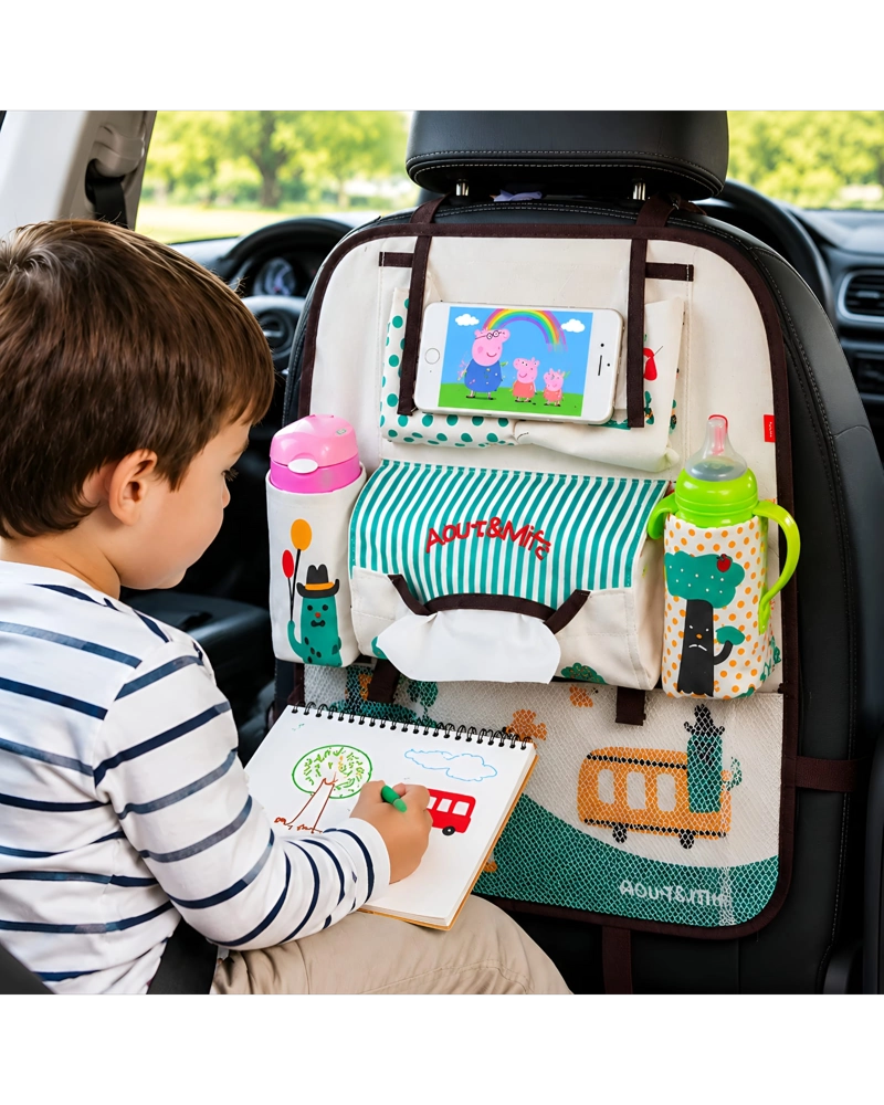 ORGANIZADOR DE ASIENTO TRASERO CON SOPORTE PARA DISPOSITIVOS - 3