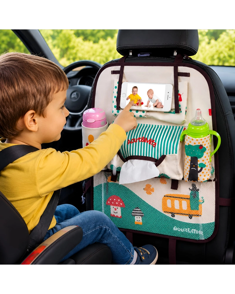 ORGANIZADOR DE ASIENTO TRASERO CON SOPORTE PARA DISPOSITIVOS - 4