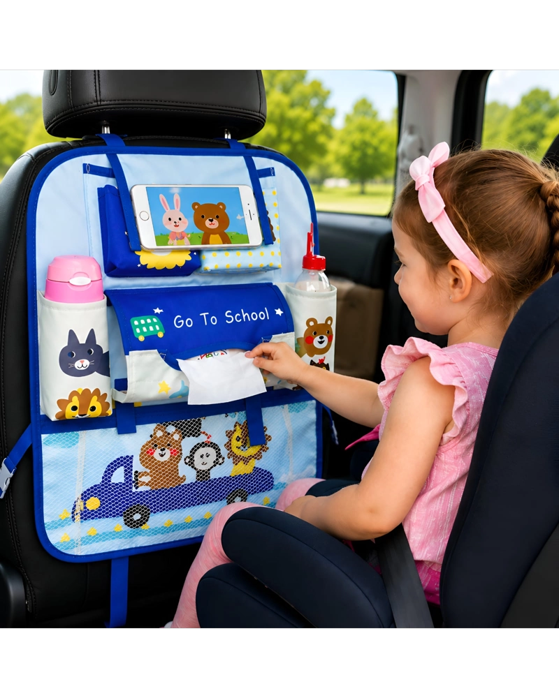 ORGANIZADOR DE ASIENTO TRASERO CON SOPORTE PARA DISPOSITIVOS - 1