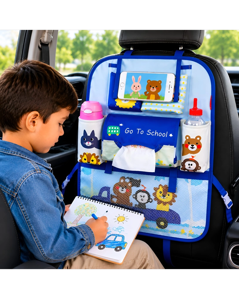 ORGANIZADOR DE ASIENTO TRASERO CON SOPORTE PARA DISPOSITIVOS - 2