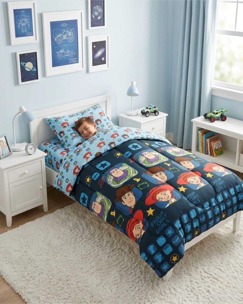 SET DE DORMITORIO INFANTIL 1.5 PLAZAS: PLUMON Y SABANAS - 2