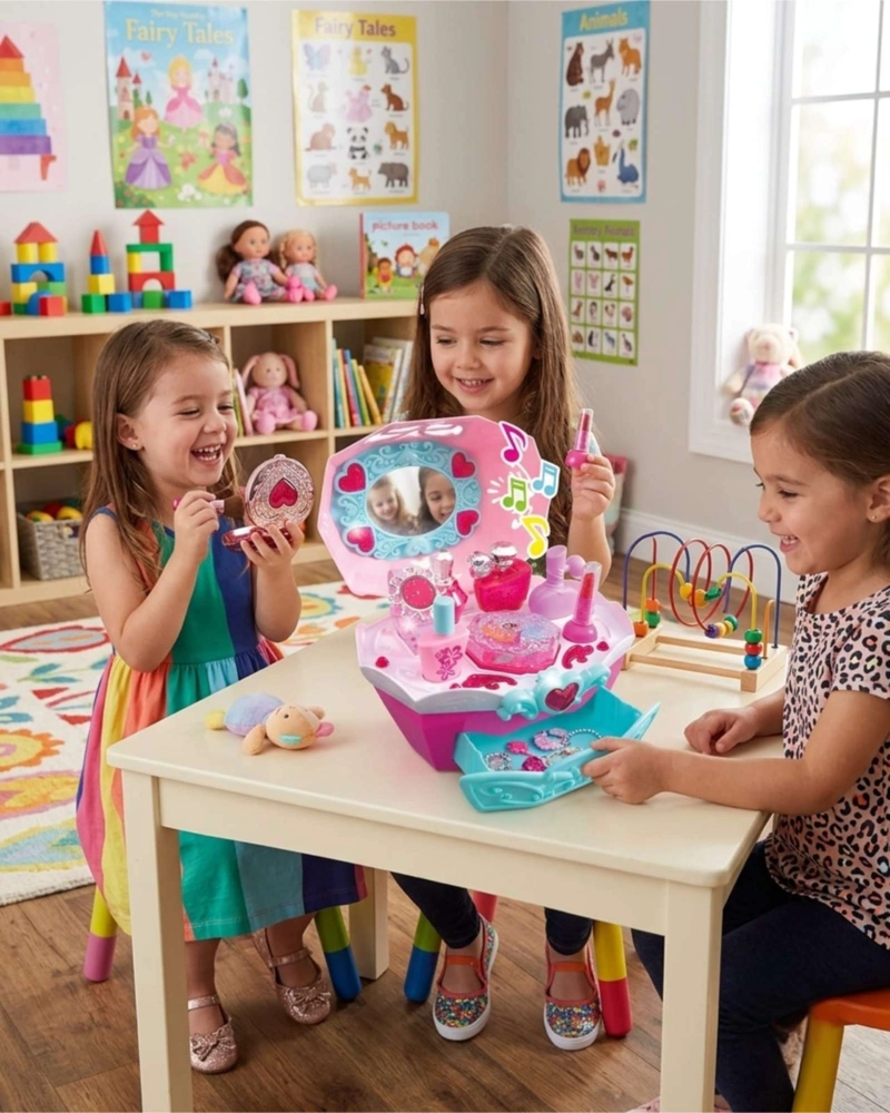 SET DE BELLEZA INFANTIL TOCADOR CON CAJON DESLIZABLE - 4