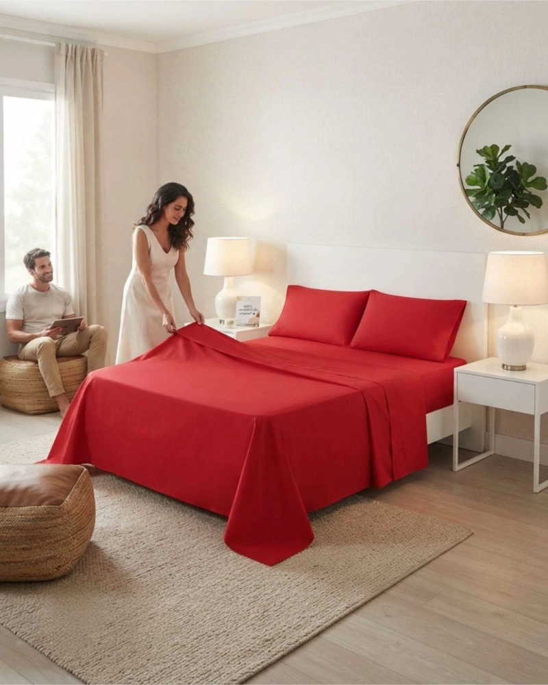 JUEGO DE SABANAS LISAS ESTILO ELEGANTE Y MODERNO 2 PLAZAS - 1