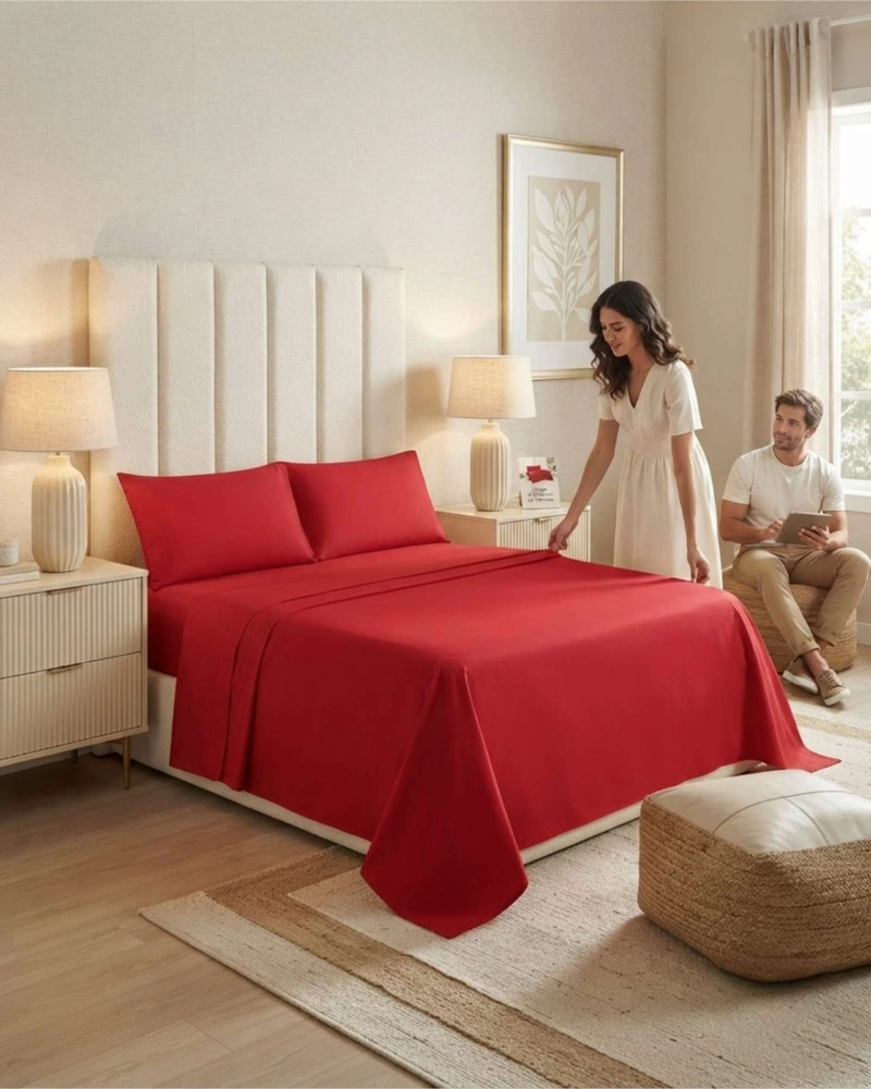 JUEGO DE SABANAS LISAS ESTILO ELEGANTE Y MODERNO 2 PLAZAS - 2