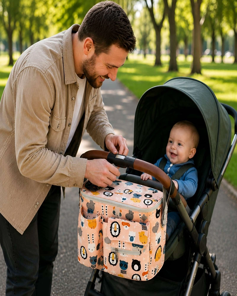 ORGANIZADOR UNIVERSAL PARA COCHE DE BEBE : PRACTICIDAD EN CADA PASEO - 1