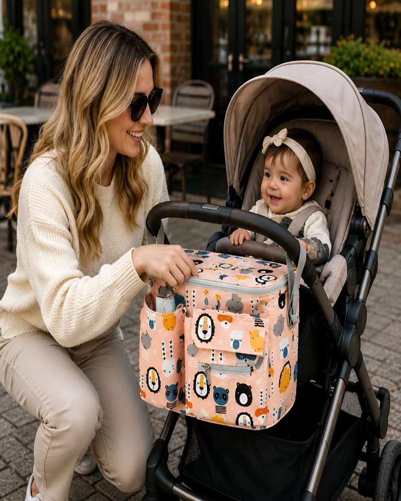 ORGANIZADOR UNIVERSAL PARA COCHE DE BEBE : PRACTICIDAD EN CADA PASEO - 4