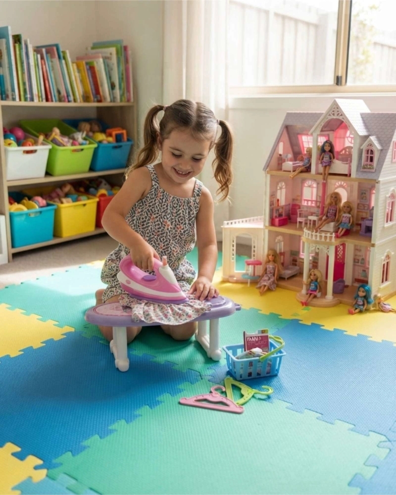 MESA DE PLANCHAR INFANTIL CON PLANCHA Y ACCESORIOS - 4