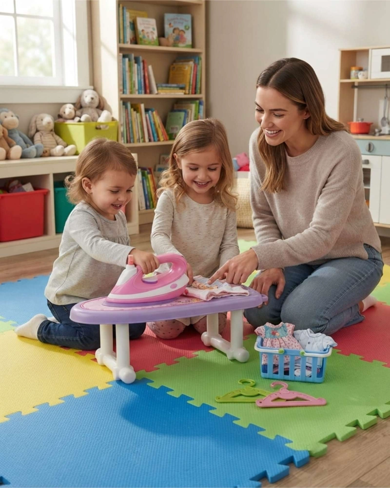 MESA DE PLANCHAR INFANTIL CON PLANCHA Y ACCESORIOS - 5