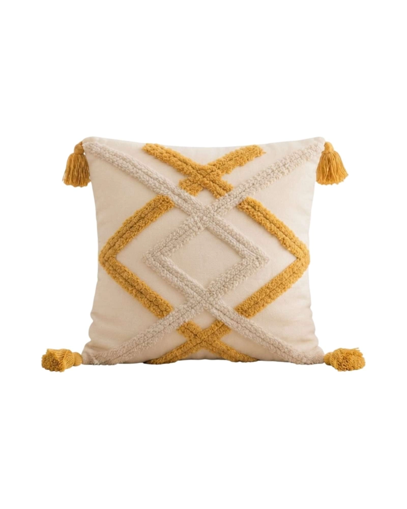 JUEGO DE 2 FUNDAS DE COJIN ESTILO BOHO EN TELA JACQUARD - 6