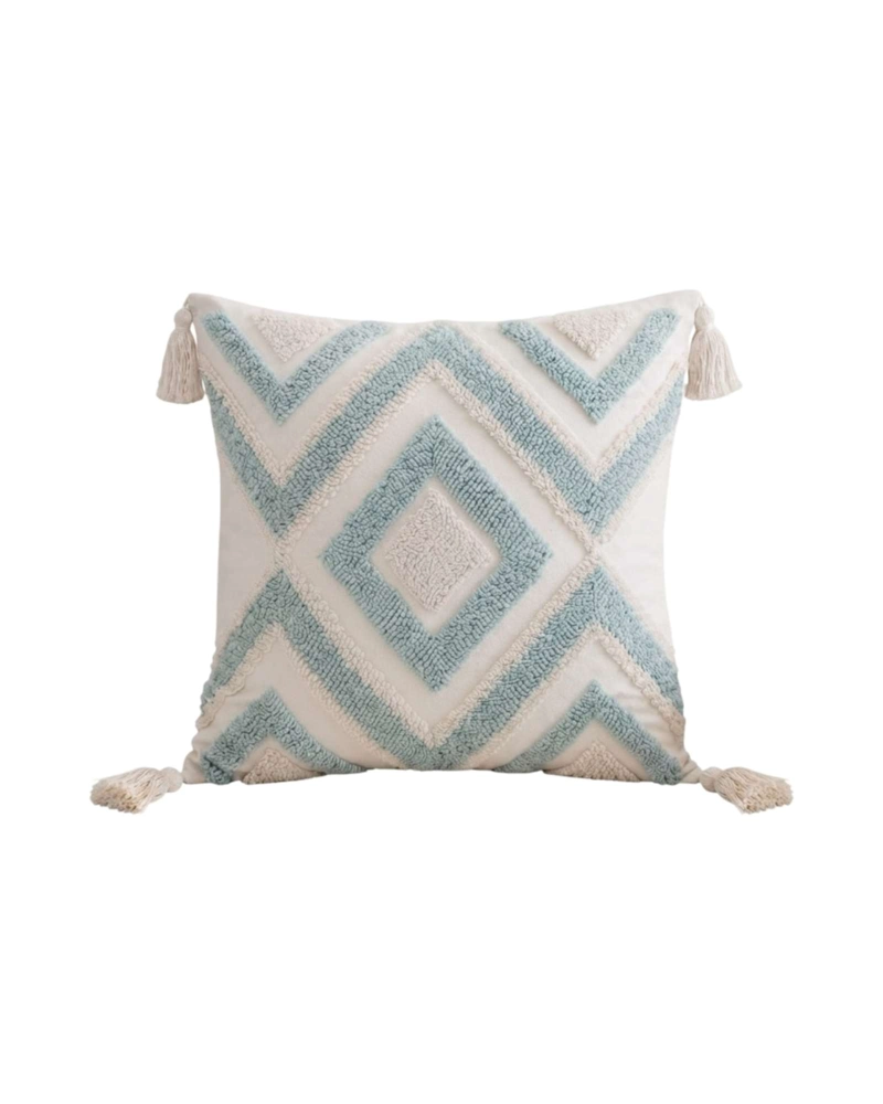 JUEGO DE 2 FUNDAS DE COJIN ESTILO BOHO EN TELA JACQUARD - 6