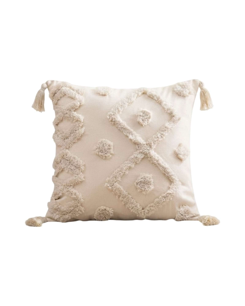 JUEGO DE 2 FUNDAS DE COJIN ESTILO BOHO EN TELA JACQUARD - 6