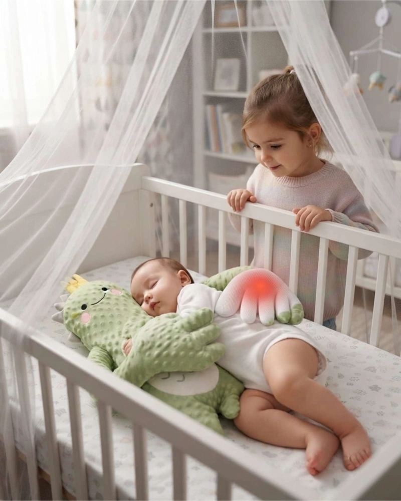 PELUCHE DE ABRAZO HAPPY BABY DINOSAURIO PARA BEBE S - 2