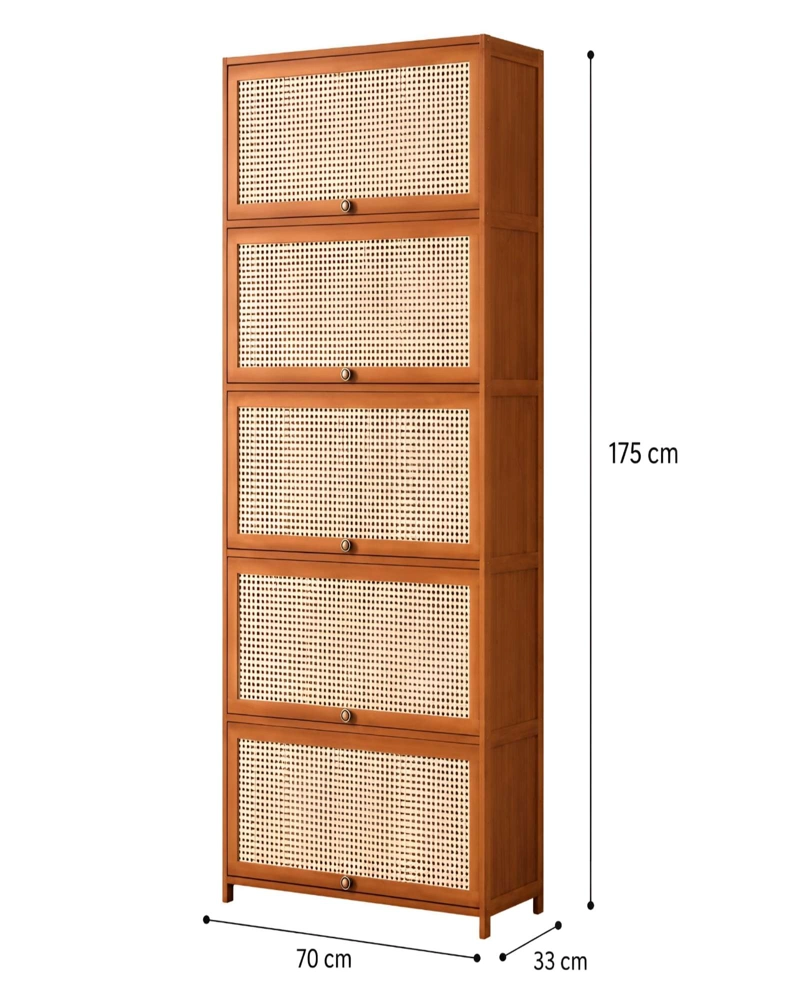 COMODA MULTIFUNCIONAL DE 5 CAJONES EN BAMBU NAN - ESTILO NORDICO - 6