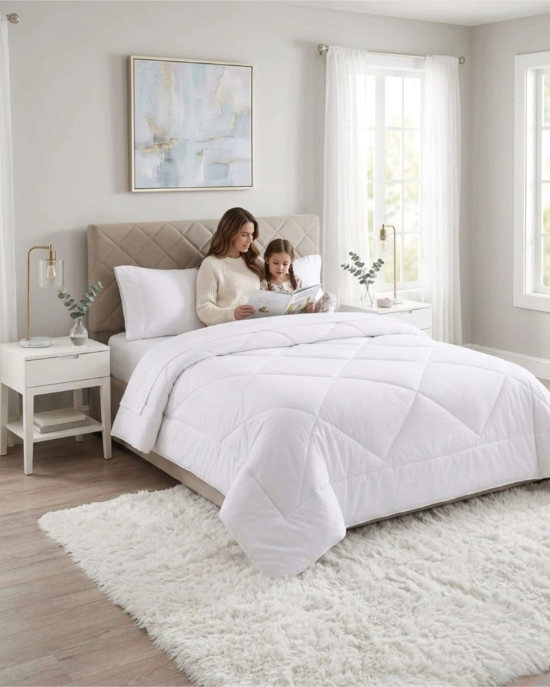 SET PLUMON NORDICO SABANAS Y ALMOHADAS DESCANSO PREMIUM SUPER KING - 5