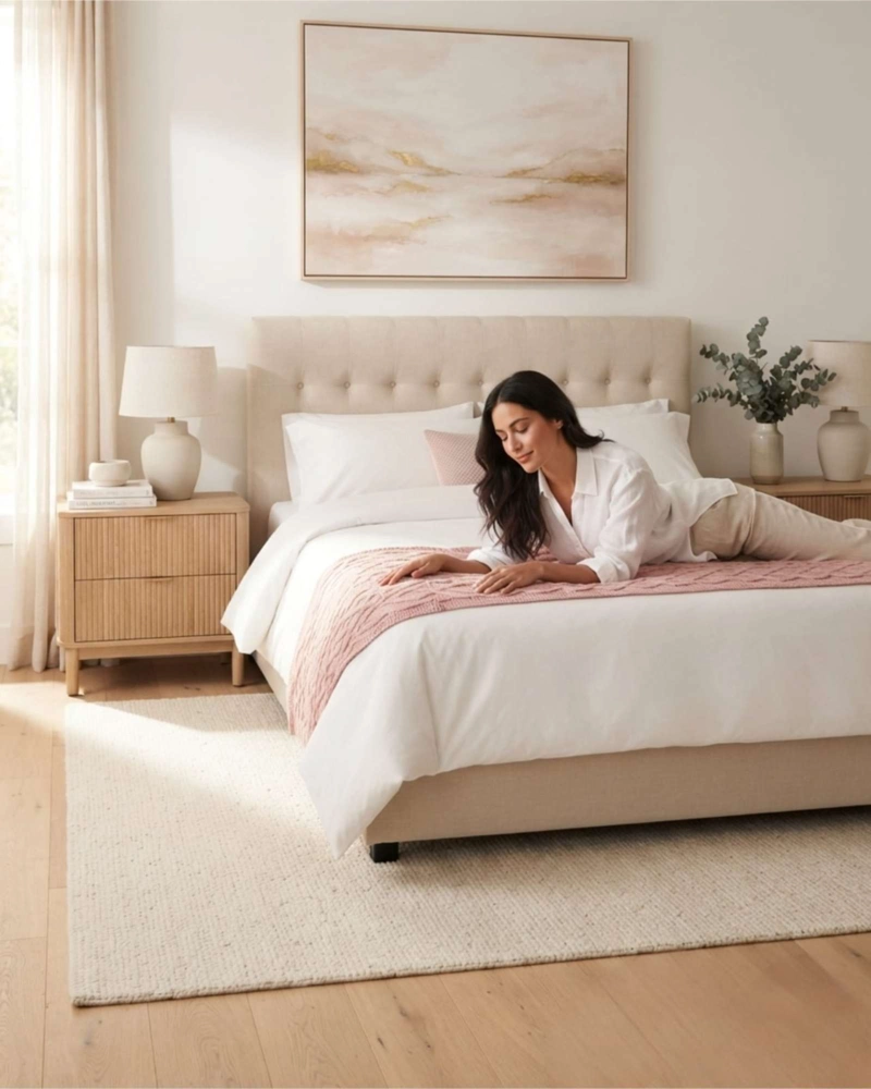 PIECERA DE CAMA TRENZADA A MANO 70X220 CM - 2