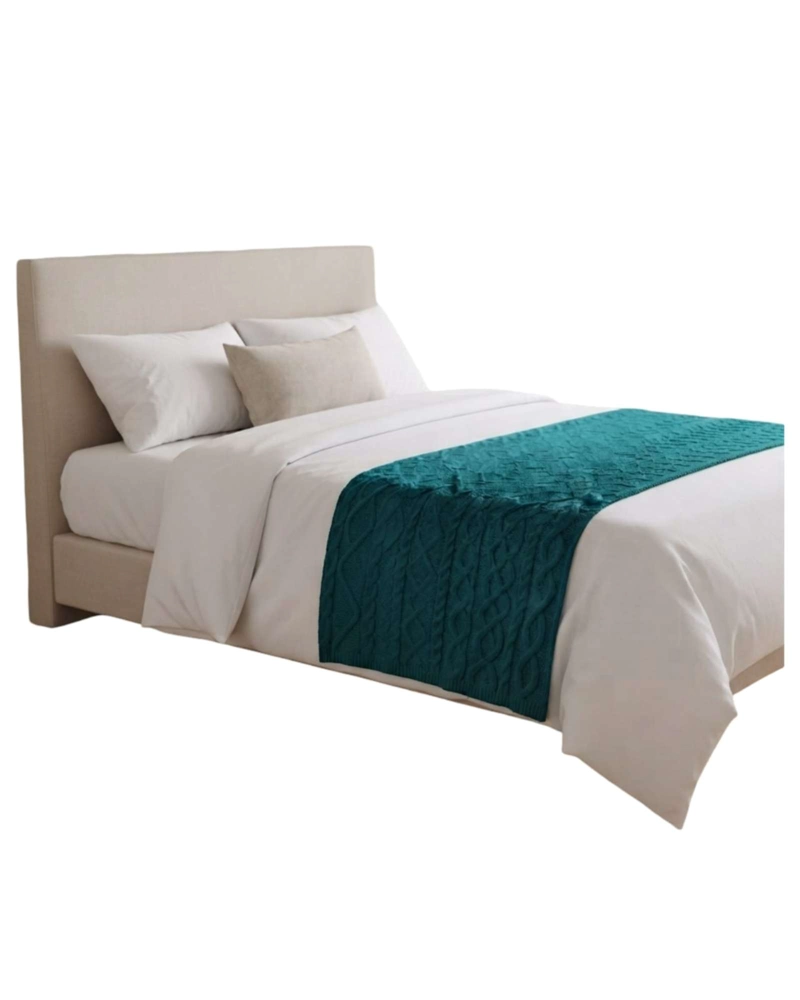 PIECERA DE CAMA TRENZADA A MANO 70X220 CM - 6