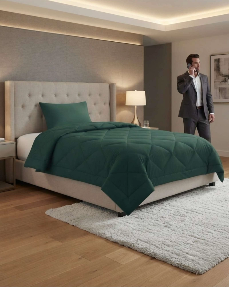 PLUMON ACOLCHADO PLAZA Y MEDIA PARA TODAS LAS TEMPORADAS MAS ALMOHADA - 2