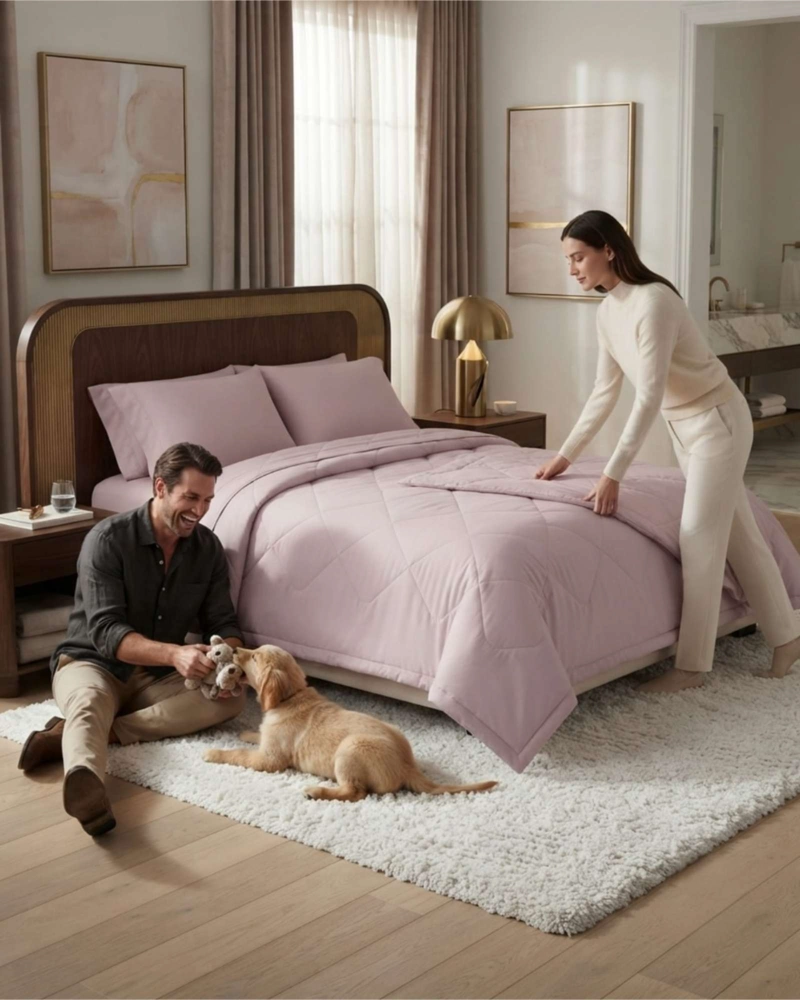 PLUMON ACOLCHADO KING PARA TODAS LAS TEMPORADAS MAS ALMOHADA - 4