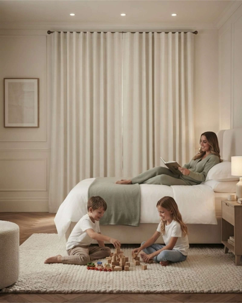 JUEGO DE CORTINAS BLACKOUT 140X240CM DE ELEGANCIA PREMIUM - 4