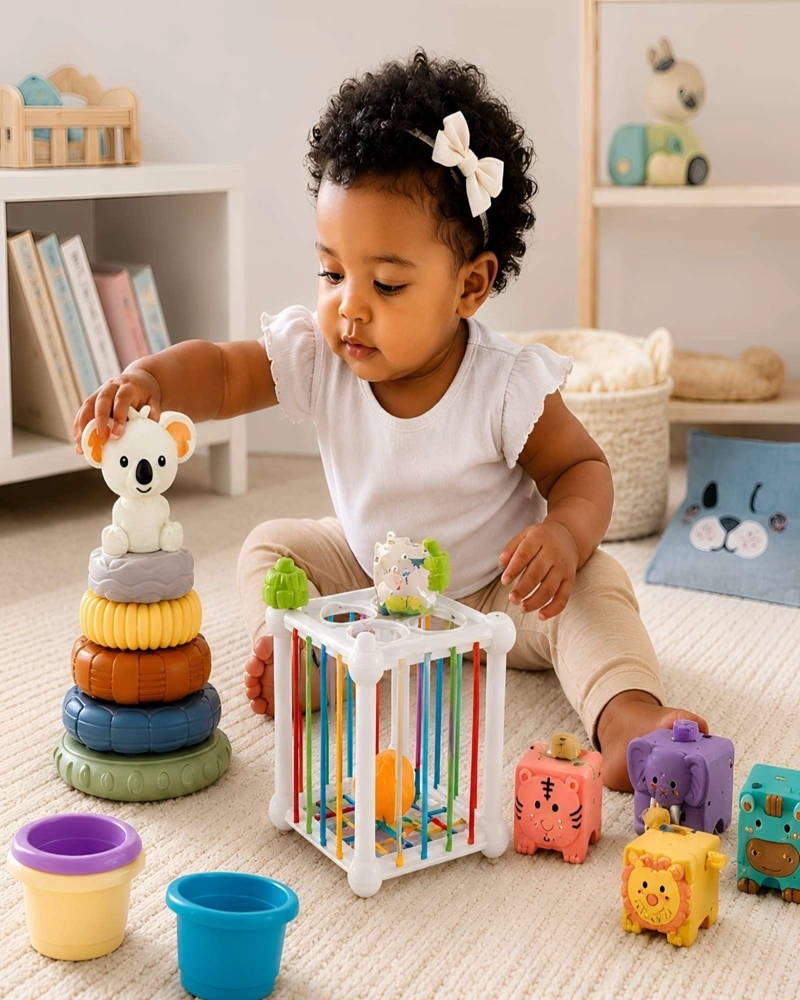 SET DIDACTICO 5 EN 1 SOFT RUBBER BABY SET - ESTIMULACION TEMPRANA - 2